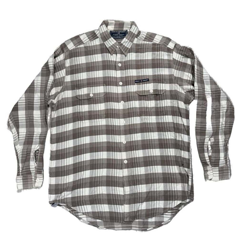 Vintage Polo Sport Ralph Lauren Sportsman Plaid Long Sleeve Button Down Shirt
